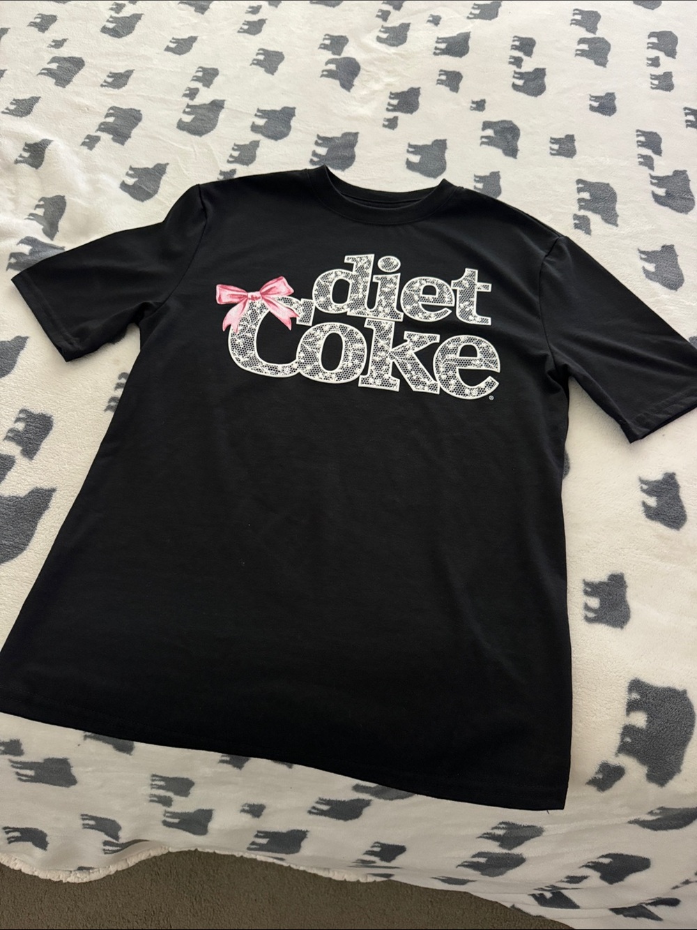 Coca-Cola Graphic Tee with Pink Bow